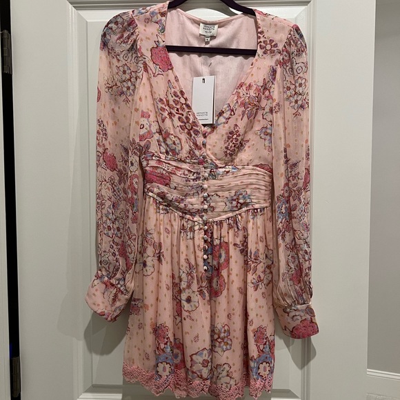 NWT Hemant and Nandita floral button mini dress size XS - Picture 8 of 9